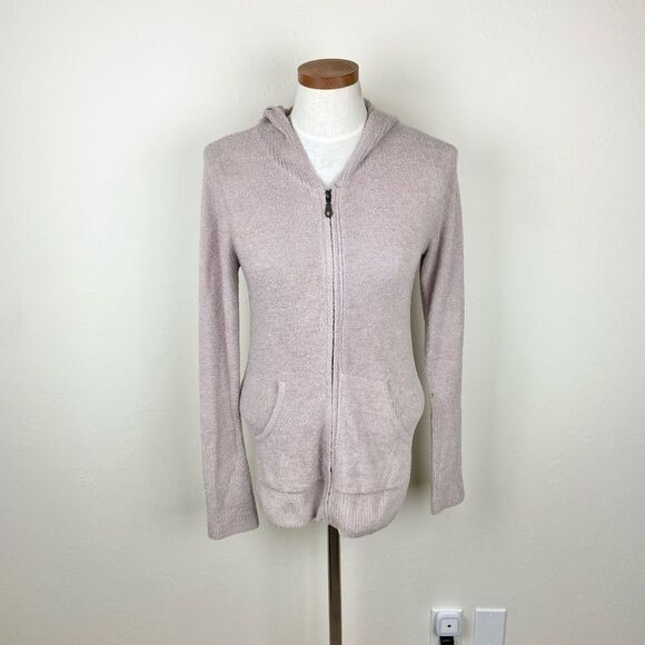 Barefoot Dreams Cozychic Lite Relaxed Zip-Up Hoodie - Blush Pink - Picture 2 of 7